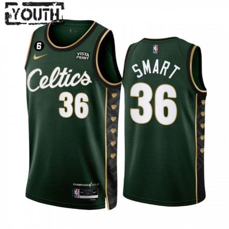 Dječji NBA Dres Boston Celtics Marcus Smart 36 Nike 2022-23 City Edition Zelena Swingman